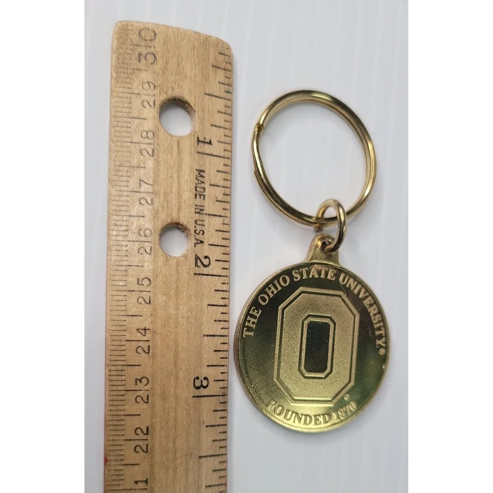 The Highland Mint Ohio State Buckeyes Bronze Coin Keychain NEW